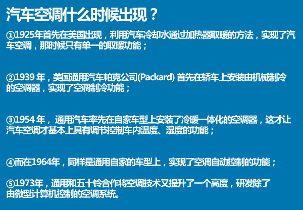 汽车空调历史