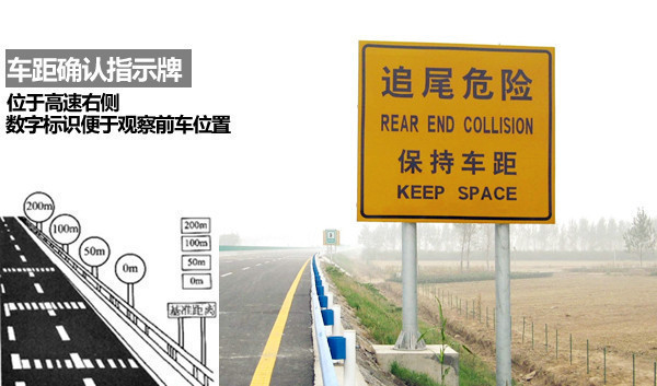 车距确认指示牌