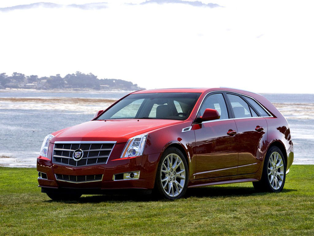 凯迪拉克cts(进口)红色凯迪拉克cts前侧身