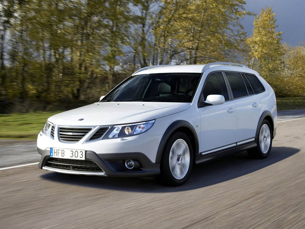 Saab 9-3白色Saab 9-3车身左前侧