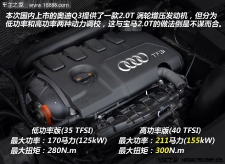 奥迪 奥迪(进口) 奥迪q3 2012款 40 tfsi越野型