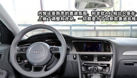 2013款 奥迪A4L 35 TFSI 自动标准型 重点图解