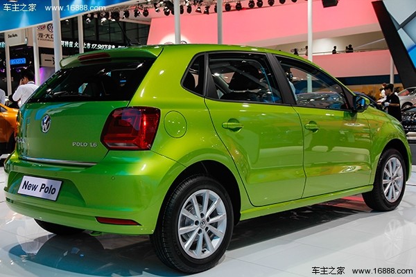 绿色小清新车展实拍上海大众newpolo
