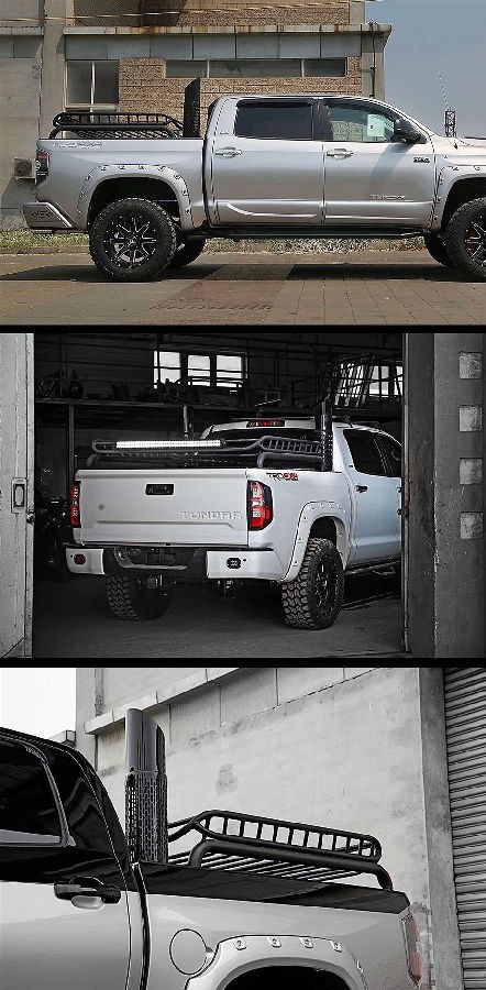 丰田坦途皮卡改装 皮卡车后箱改装 加装高盖