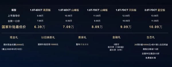 凯翼昆仑 全部在售 2024款 2023款2025款凯翼昆仑正式上市 售价为9.89-13.59万