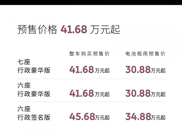 全新蔚来ES8开启预售 预售价41.68-45.68万